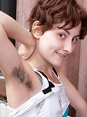 Alisa continues hairy pussy party at home