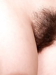 Hairy babe Annabelle Lee plays on the phone
